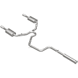 16729 Cat-Back Exhaust System, Made of Stainless Steel, Street Series