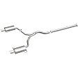 16747 Cat-Back Exhaust System, 2.5L, 4Cyl, Made of Stainless Steel, Street Series