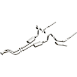 16884 Cat-Back Exhaust System, 3.8L, 6Cyl, Made of Stainless Steel, Street Series