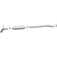 17143 Cat-Back Exhaust System, 3.6L, 6Cyl, Made of Aluminized Steel, American Thunder Series