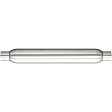 18135 3.5in. Round Glasspack, 2.25in. Inlet and Outlet, Aluminized  Steel