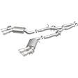 19265 Competition Exhaust System, Stainless Steel, 3 in. Cat-Back, Dual Split Rear, 4 in. Polished Tips