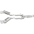 19265 Competition Exhaust System, Stainless Steel, 3 in. Cat-Back, Dual Split Rear, 4 in. Polished Tips