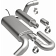 19620 Axle-Back Exhaust System, Made of Stainless Steel, Overland Series