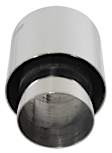 35125 Exhaust Tip - Polished, Stainless Steel, Single, Universal, Sold individually