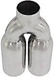 35167 Exhaust Tip - Polished, Stainless Steel, Dual, Universal, Sold individually