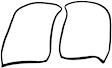 1976 Buick LeSabre - Door Seal Weatherstrip Seal, 4-Door, Sedan, RWD, OE Series