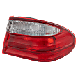Passenger Side, Outer Tail Light, without Bulb, Halogen, Clear and Red Lens, Sedan, Elegance Package
