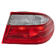 Passenger Side, Outer Tail Light, without Bulb, Halogen, Clear and Red Lens, Sedan, Elegance Package