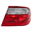 Passenger Side, Outer Tail Light, without Bulb, Halogen, Clear and Red Lens, Sedan, Elegance Package