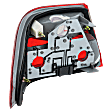 Passenger Side, Outer Tail Light, without Bulb, Halogen, Clear and Red Lens, Sedan, Elegance Package