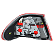 Passenger Side, Outer Tail Light, without Bulb, Halogen, Clear and Red Lens, Sedan, Elegance Package