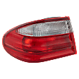 Driver Side, Outer Tail Light, without Bulb, Halogen, Clear and Red Lens, Sedan, Elegance Package