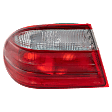 Driver Side, Outer Tail Light, without Bulb, Halogen, Clear and Red Lens, Sedan, Elegance Package