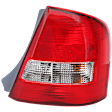 Passenger Side Tail Light, with Bulb, Halogen, Clear and Red Lens, Except MP3/Mazdaspeed Models, Sedan