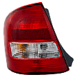 Driver Side Tail Light, with Bulb, Halogen, Clear and Red Lens, Except MP3/Mazdaspeed Models, Sedan