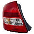 Driver Side Tail Light, with Bulb, Halogen, Clear and Red Lens, Except MP3/Mazdaspeed Models, Sedan