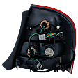 Driver Side Tail Light, with Bulb, Halogen, Clear and Red Lens, Except MP3/Mazdaspeed Models, Sedan