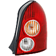 Passenger Side Tail Light, with Bulb, Halogen, Clear and Red Lens, Base Model, Hatchback