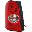 Driver Side Tail Light, with Bulb, Halogen, Clear and Red Lens, 6 Cyl., 3.0L Engine