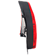 Passenger Side Tail Light, without Bulb, Halogen, Clear and Red Lens