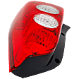 Passenger Side Tail Light, without Bulb, Halogen, Clear and Red Lens