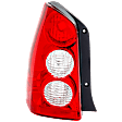 Driver Side Tail Light, without Bulb, Halogen, Clear and Red Lens