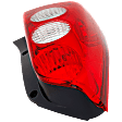 Driver Side Tail Light, without Bulb, Halogen, Clear and Red Lens