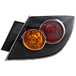Passenger Side Tail Light, without Bulb, Halogen, Clear Lens, Hatchback