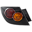 Driver Side Tail Light, without Bulb, Halogen, Clear Lens, Hatchback
