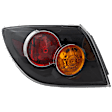 Driver Side Tail Light, without Bulb, Halogen, Clear Lens, Hatchback