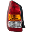 Driver Side Tail Light, with Bulb, Halogen, Amber, Clear and Red Lens