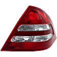 Passenger Side Tail Light, without Bulb, Halogen, Clear and Red Lens, Sedan, (203) Chassis
