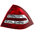 Passenger Side Tail Light, without Bulb, Halogen, Clear and Red Lens, Sedan, (203) Chassis