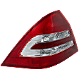 Driver Side Tail Light, without Bulb, Halogen, Clear and Red Lens, Sedan, (203) Chassis