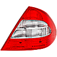 Passenger Side Tail Light, without Bulb, Halogen, Clear and Red Lens, Sedan, For Models Without Appearance Package