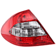 Driver Side Tail Light, without Bulb, Halogen, Clear and Red Lens, Sedan, For Models Without Appearance Package