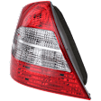 Driver Side Tail Light, without Bulb, Halogen, Clear and Red Lens, Sedan, For Models Without Appearance Package