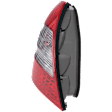 Driver Side Tail Light, without Bulb, Halogen, Clear and Red Lens, Sedan, For Models Without Appearance Package