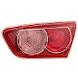 Passenger Side, Inner Tail Light, with Bulb, Halogen, Clear and Red Lens, 09-09, Without Turbo, Except Sportback Models