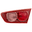 Passenger Side, Inner Tail Light, with Bulb, Halogen, Clear and Red Lens, 09-09, Without Turbo, Except Sportback Models