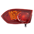 Passenger Side, Outer Tail Light, with Bulb, Halogen, Red Lens, 09-09, Without Turbo, Except Sportback Models