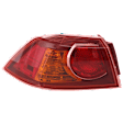 Driver Side, Outer Tail Light, with Bulb, Halogen, Red Lens, Without Turbo, Except Sportback Models
