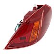 Driver Side, Outer Tail Light, with Bulb, Halogen, Red Lens, Without Turbo, Except Sportback Models, CAPA CERTIFIED
