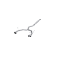 S4808304 Cat-Back Exhaust System, 2.4L, 4Cyl, Made of Stainless Steel, Armor Pro Series