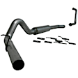S52033CF Axle-Back Exhaust System, 3.0L, 6Cyl, Made of Stainless Steel, Armor Pro Series