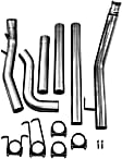 S6100PLM Turbo-Back Exhaust System, 5.9L, 6Cyl, Made of Aluminized Steel, Armor Lite Series