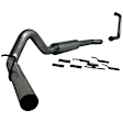 S6206P Turbo-Back Exhaust System, 6.0L, 8Cyl, Made of Aluminized Steel, Armor Lite Series