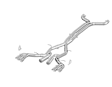 S7033AL Cat-Back Exhaust System, 6.2L, 8Cyl, Made of Aluminized Steel, Armor Lite Series