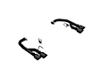 S7281BLK Axle-Back Exhaust System, 5.0L, 8Cyl, Made of Aluminized Steel, Armor BLK Series